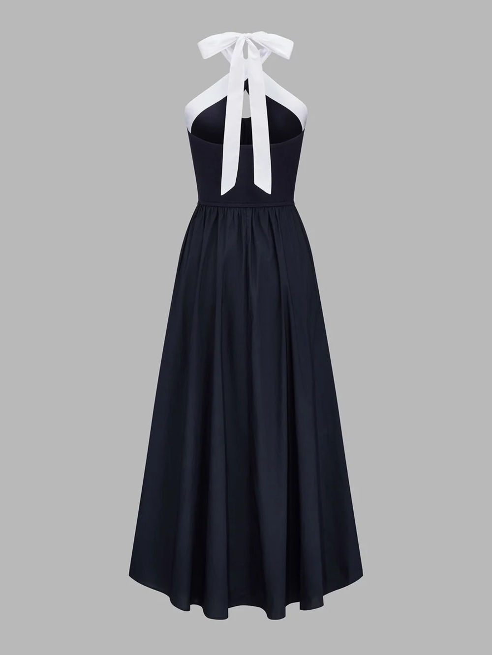 Commense Color Block Halter Keyhole Midi Dress - Picture 3 of 14